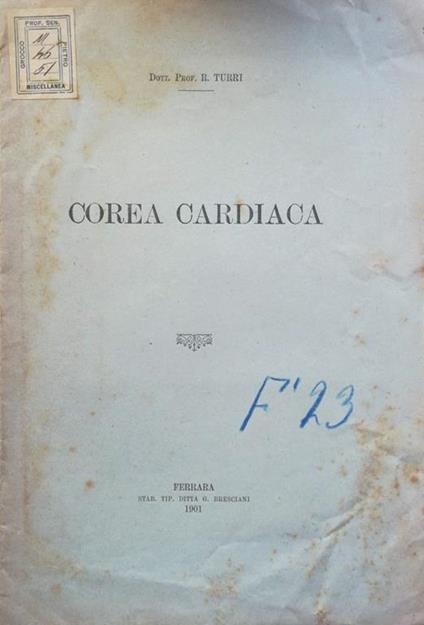 Corea cardiaca - copertina