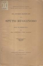 Sul diverso significato dello Sputo Rugginoso. Nota di Semeiotica