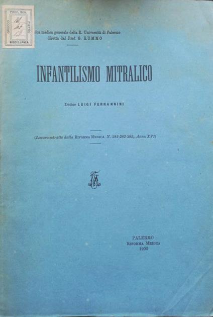 Infantilismo mitralico - copertina
