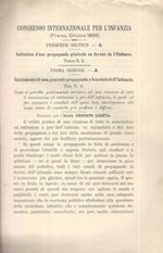 Iniziamento di una generale propaganda a benefizio dell'Infanzia