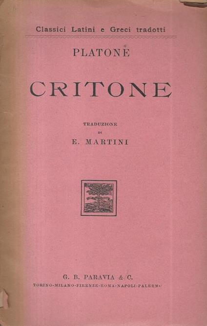 Critone - Platone - copertina