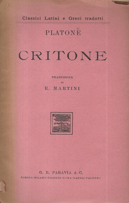 Critone - Platone - copertina
