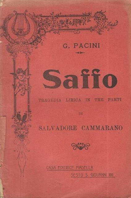 Saffo. Tragedia lirica in tre parti - copertina