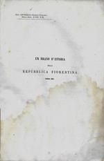 Un brano d'istoria delle Repubblica fiorentina. 1351-58