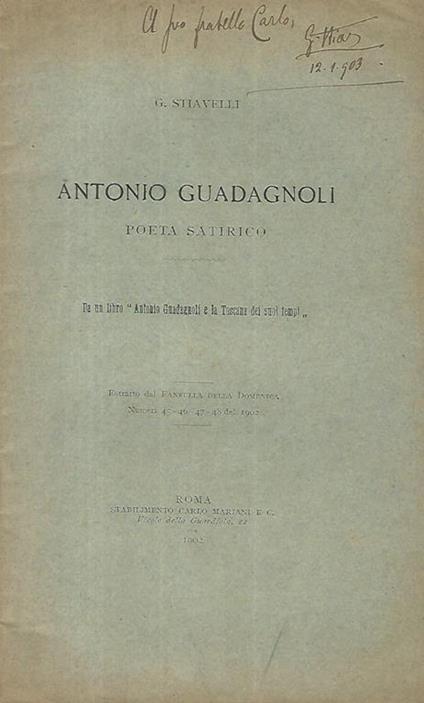 Antonio Guadagnoli Poeta Satirico - copertina
