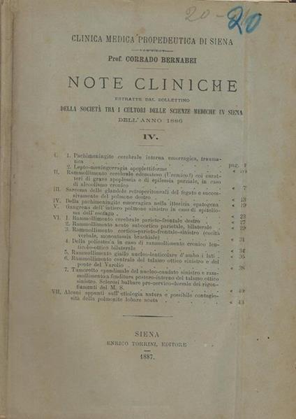 Note cliniche - copertina