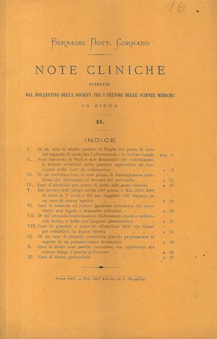 Note cliniche - copertina