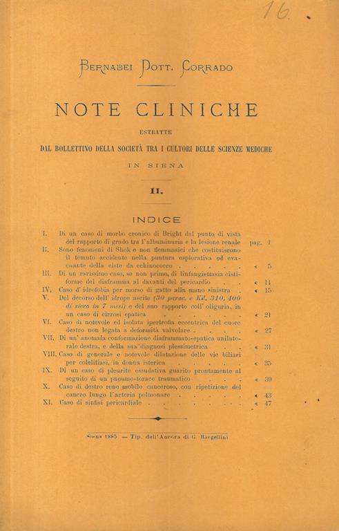 Note cliniche - copertina