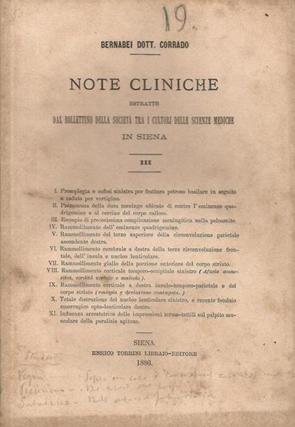 Note cliniche - copertina