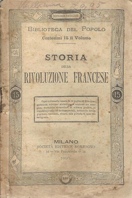 Storia della Rivoluzione Francese - Otto Cima - copertina