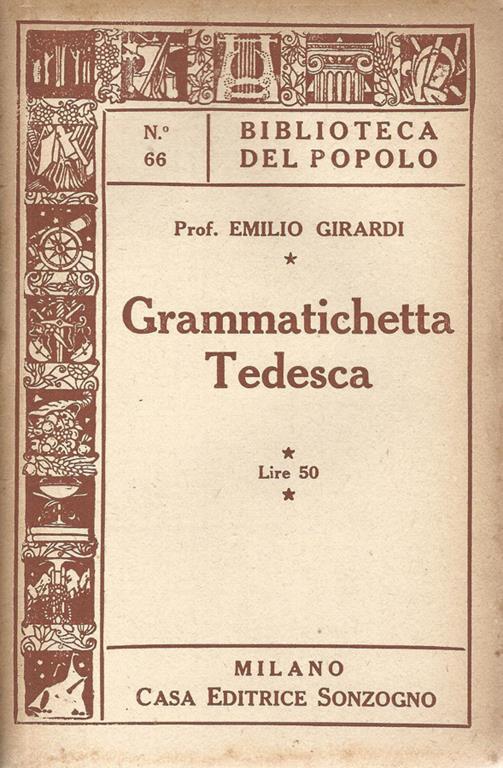 Grammatichetta Tedesca - Emilio Girardi - copertina
