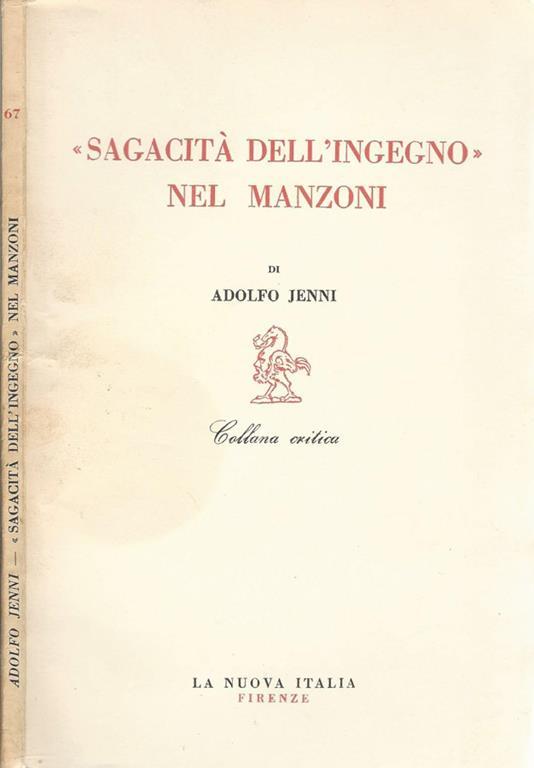 Sagacità dell'ingegno nel Manzoni - Adolfo Jenni - copertina