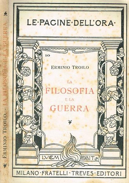 La filosofia e la guerra - Erminio Troilo - copertina