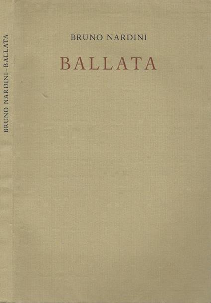 Ballata - Bruno Nardini - copertina