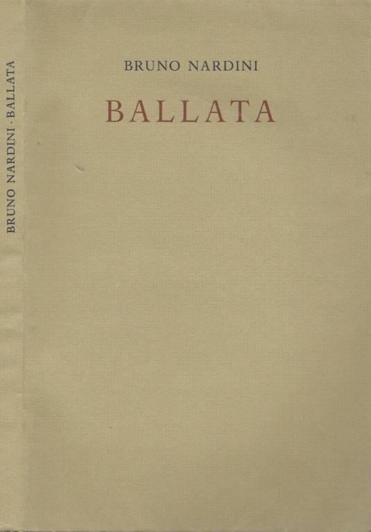 Ballata - Bruno Nardini - copertina