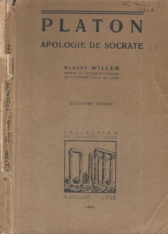 Apologie de Socrate - Platone - copertina