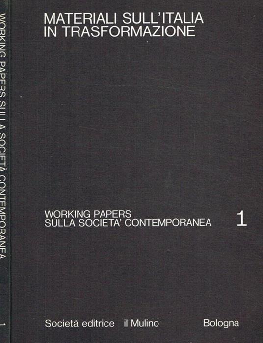 Materiali sull'Italia in trasformazione - copertina