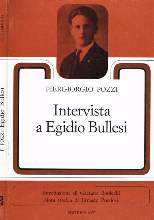 Intervista a Egidio Bullesi - copertina