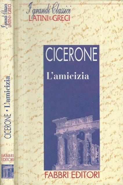 L' amicizia - M. Tullio Cicerone - copertina
