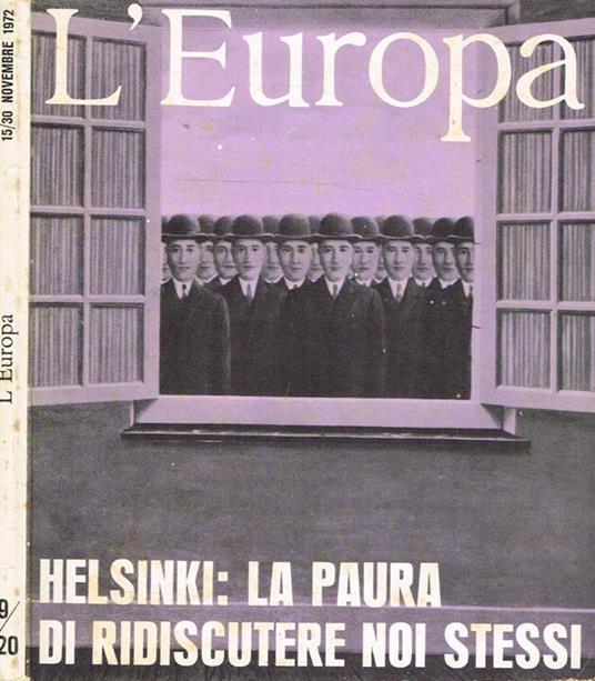 L' Europa. Quindicinale di politica, economia e cultura anno VI n.19/20. Helsinki: la paura di ridiscutere noi stessi - Angelo Magliano - copertina