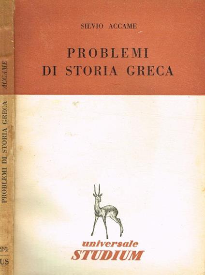 Problemi di storia greca - Silvio Accame - copertina