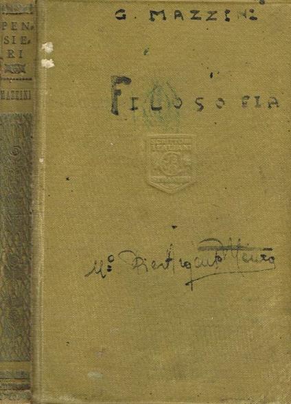 Pensieri - Giuseppe Mazzini - copertina