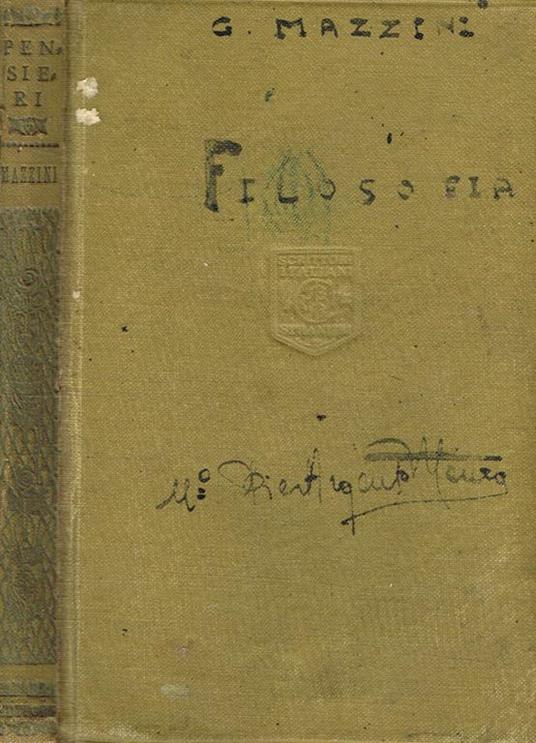 Pensieri - Giuseppe Mazzini - copertina