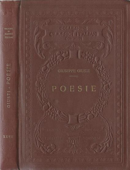 Poesie - Giuseppe Giusti - copertina