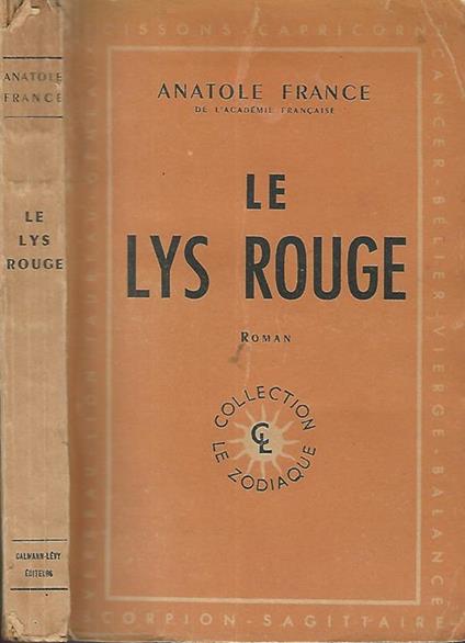 Le Lys Rouge - Anatole France - copertina