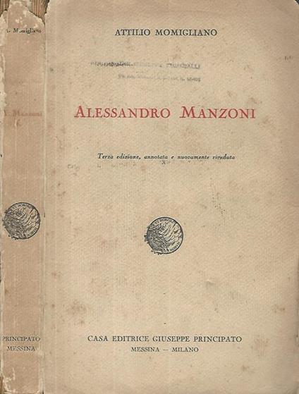 Alessandro Manzoni - Attilio Momigliano - copertina
