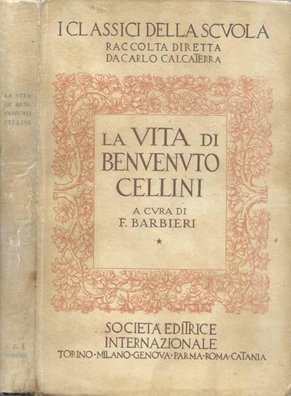La vita di Benvenuto Cellini - copertina