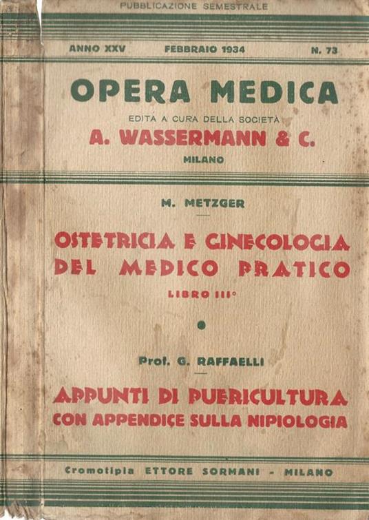 Ostetricia e Ginecologia del Medico Pratico - M. Metzger - copertina