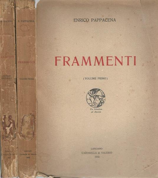 Frammenti vol.II - Enrico Pappacena - copertina