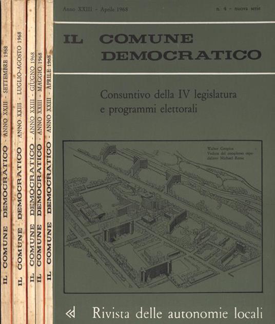 Il comune democratico Anno XXIII n. 4, 5, 6, 7 - 8, 9. Rivista delle autonomie locali - copertina