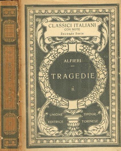 Tragedie vol.II - Vittorio Alfieri - copertina
