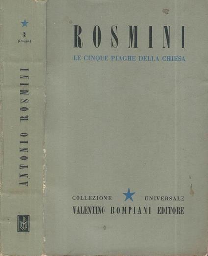 Le cinque piaghe della Chiesa - Antonio Rosmini - copertina