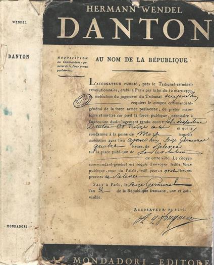 Danton - Hermann Wendel - copertina