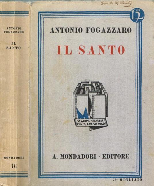 Il Santo - Antonio Fogazzaro - copertina