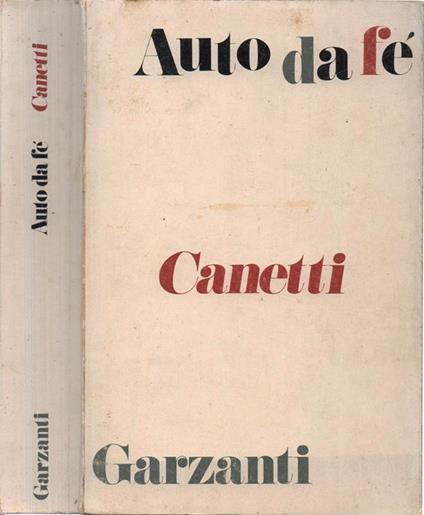 Auto da fé - Elias Canetti - copertina