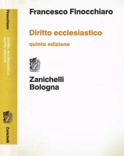 Diritto ecclesiastico - Francesco Finocchiaro - copertina