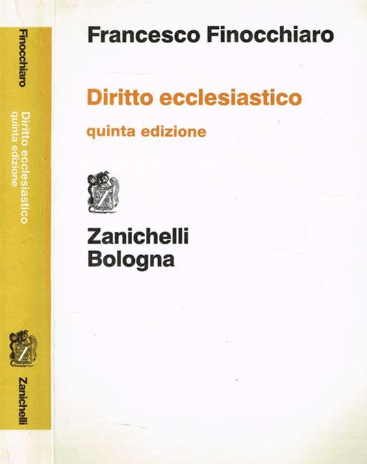 Diritto ecclesiastico - Francesco Finocchiaro - copertina