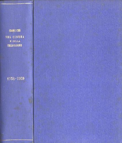 Cronache del cinema e della televisione 1958 - 1959 - copertina