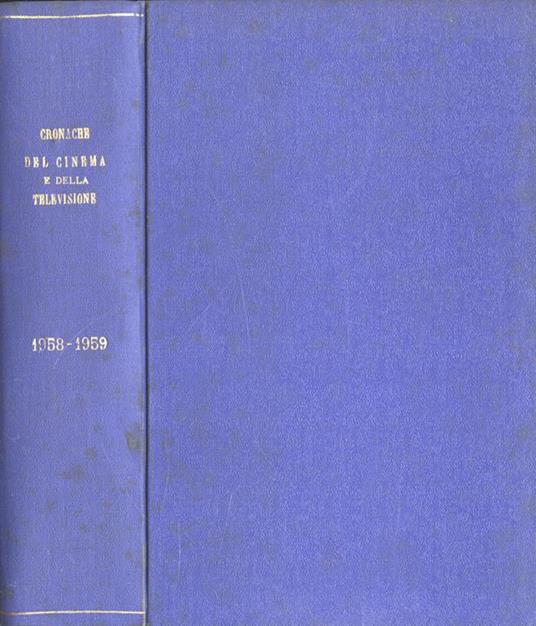 Cronache del cinema e della televisione 1958 - 1959 - copertina