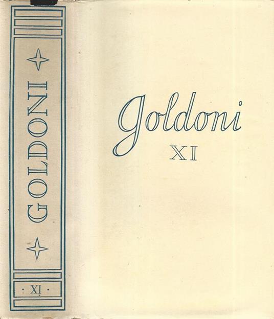 Goldoni XI - Carlo Goldoni - copertina