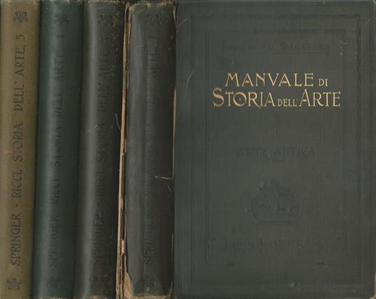 Manuale di storia dell'arte vol. I-III-IV-V - Anton Springer - copertina