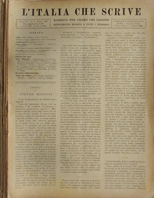 L' ICS L' Italia che scrive 1932 num. 3-5-910-11-12+supplemento num. 2-11-12 - copertina