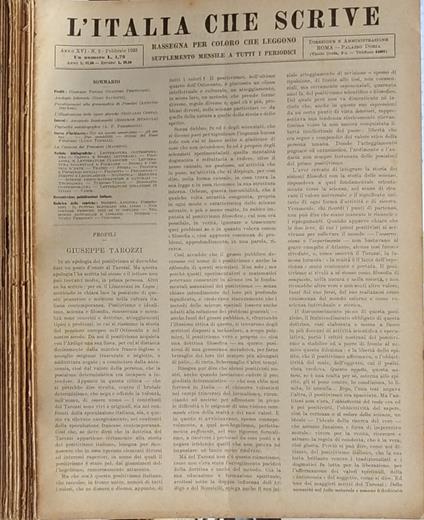 L' ICS L' Italia che scrive 1933 num. 1-2-3-4-5-6-8-9-10-12+ supplemento num. 5-6-8-9-10 - copertina