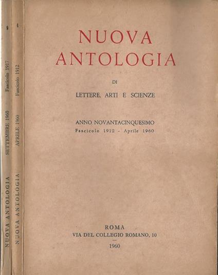 Nuova antologia 1960. Rivista di lettere scienze ed arti - copertina