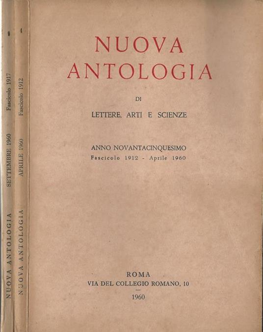 Nuova antologia 1960. Rivista di lettere scienze ed arti - copertina