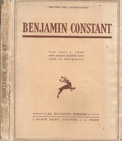 Benjamin Constant - copertina